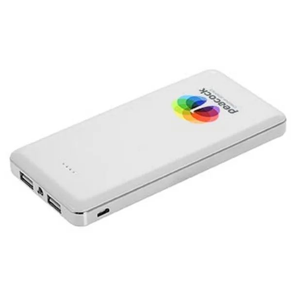 Prijenosna baterija 12 000 mAH sa svjetlom Bijela