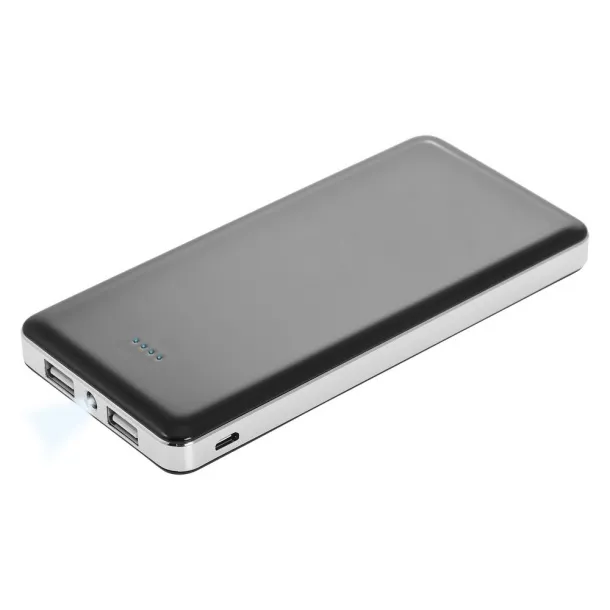  Prijenosna baterija sa svjetlom, 12 000 mAh Crna