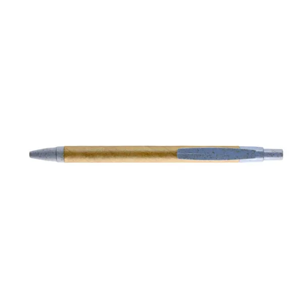  Ball pen with paper barrel and coloured bamboo fibre details Plava