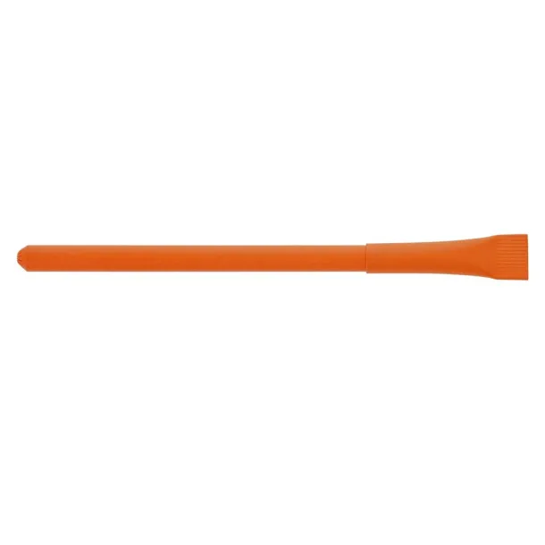  Ball pen made of rolled paper with cap Narančasta