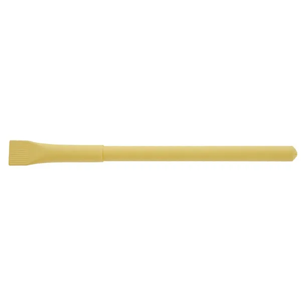  Ball pen made of rolled paper with cap Žuta
