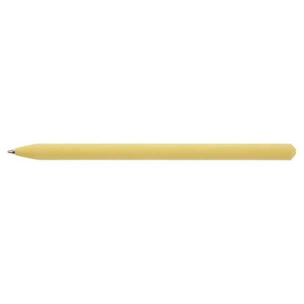  Ball pen made of rolled paper with cap Žuta
