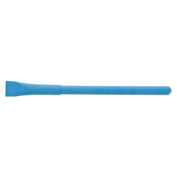  Ball pen made of rolled paper with cap Plava