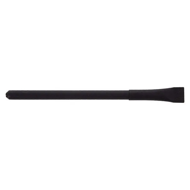  Ball pen made of rolled paper with cap Crna