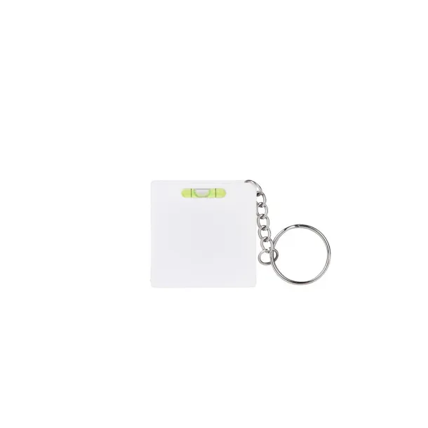  Keyring, measuring tape 1m and spirit level Bijela