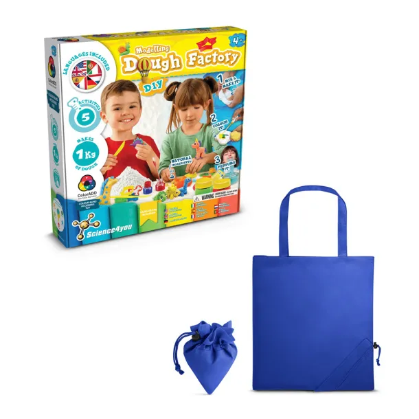 Modeling Dough Factory Kit II Educational game supplied with a 190T folding gift bag Royal blue