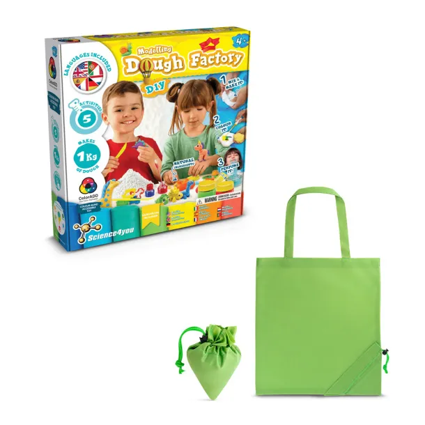 Modeling Dough Factory Kit II Educational game supplied with a 190T folding gift bag Light green