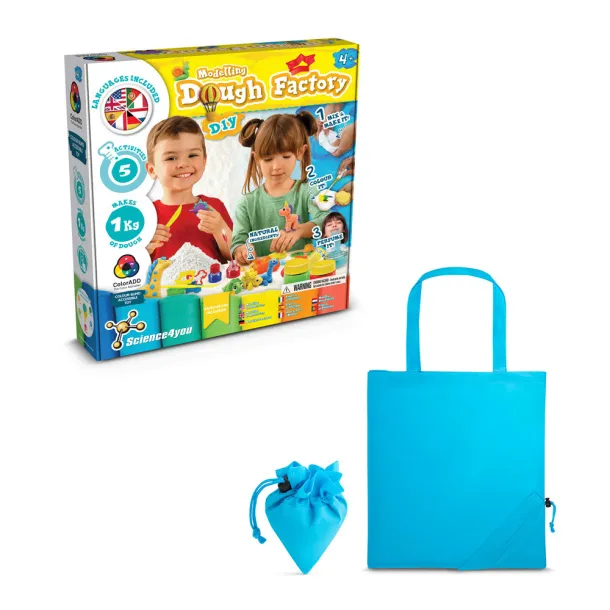 Modeling Dough Factory Kit II Educational game supplied with a 190T folding gift bag Light blue