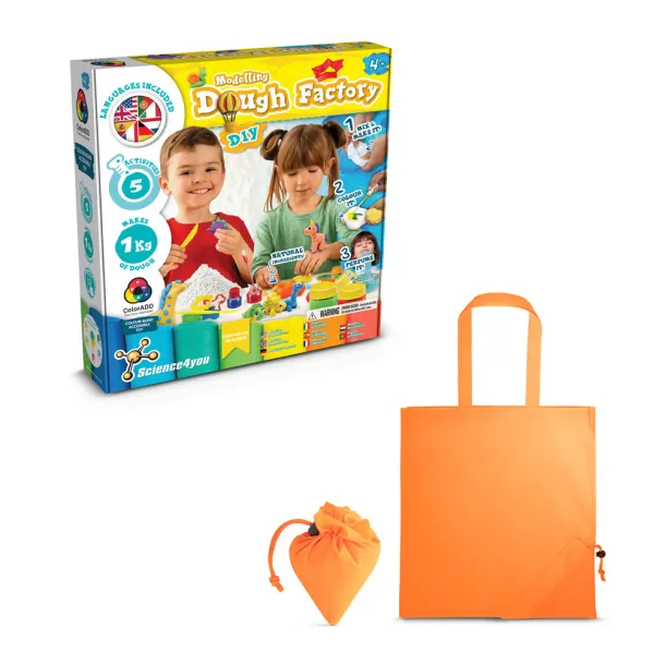 Modeling Dough Factory Kit II Educational game supplied with a 190T folding gift bag Orange