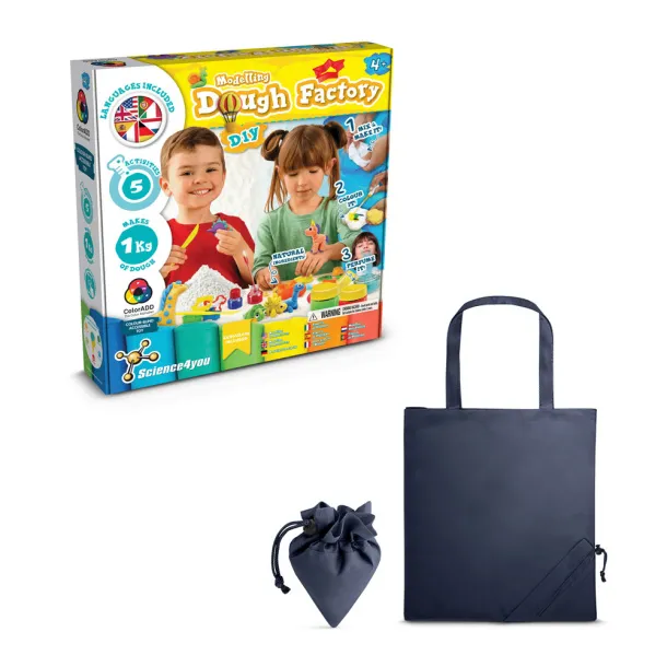 Modeling Dough Factory Kit II Educational game supplied with a 190T folding gift bag Navy Blue