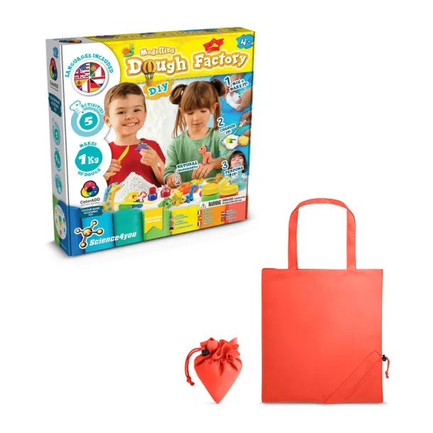 Modeling Dough Factory Kit II Educational game supplied with a 190T folding gift bag Red