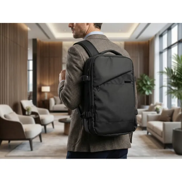 Aicha Exclusive Collection proširivi ruksak Crna