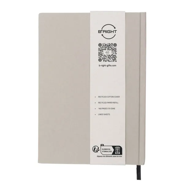 Tamytrice Notebook approx. A5 B'RIGHT with recycled cotton cover A69F99