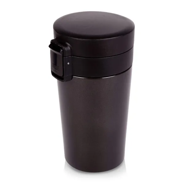 Thermo mug 280 ml with sieve stopping dregs Crna