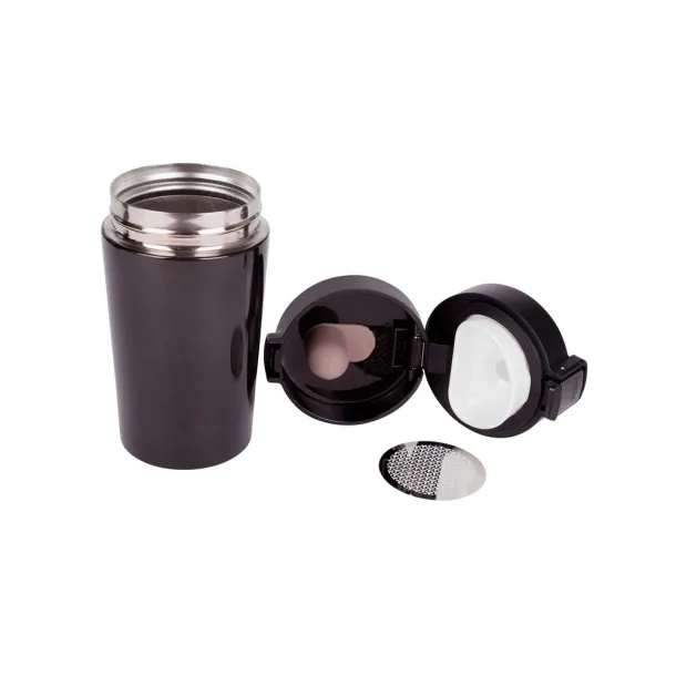  Termo šalica 280 ml sa sitom Crna