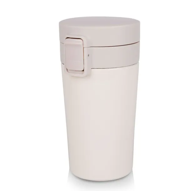  Thermo mug 280 ml with sieve stopping dregs beige