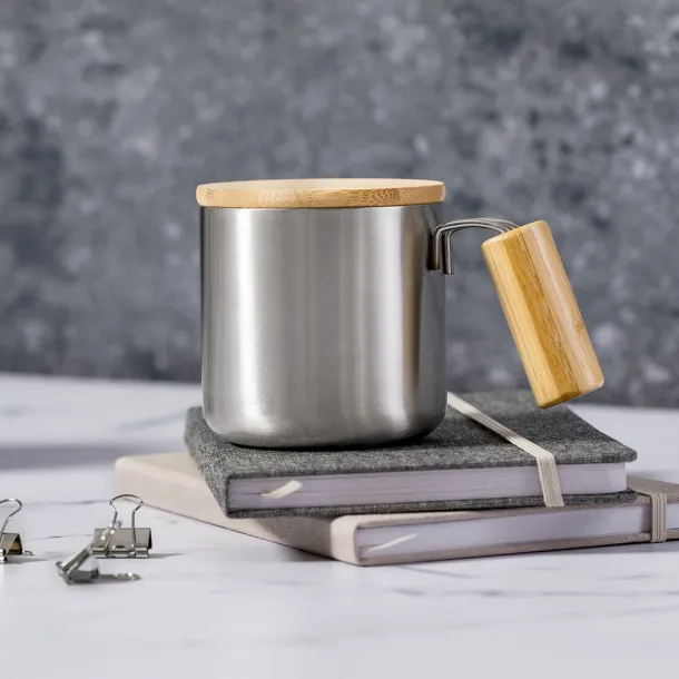 Recycled stainless steel thermo mug 330 ml navy blue