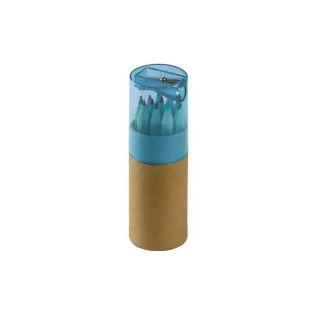 Colour pencil set with pencil sharpener Plava