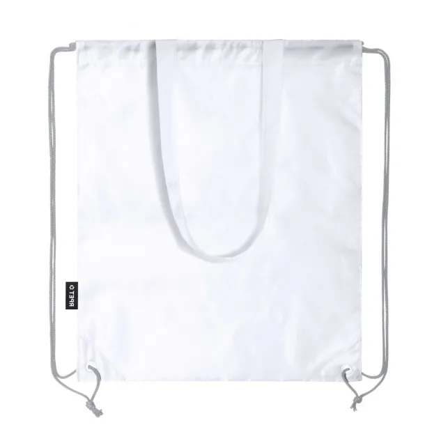  RPET drawstring bag, shopping bag Bijela