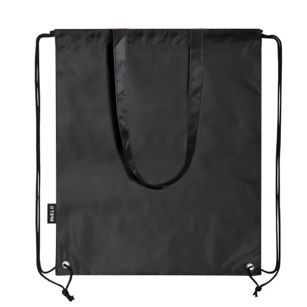  RPET drawstring bag, shopping bag Crna