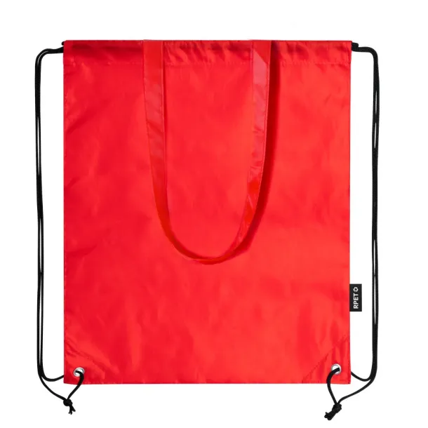  RPET drawstring bag, shopping bag Crvena