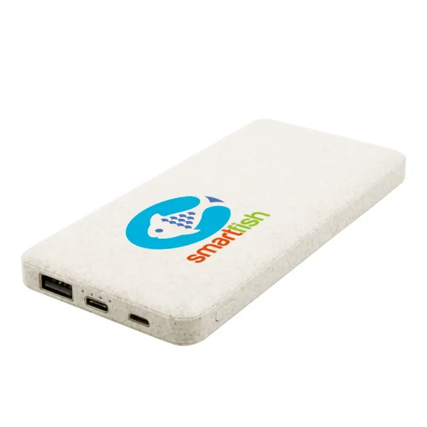 Prijenosna baterija od pšenične slame, 8 000 mAh Neutral