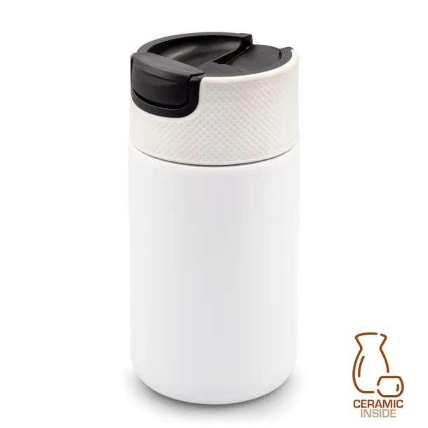 AIR GIFTS NABILA Thermo mug 400 ml with ceramics Bijela