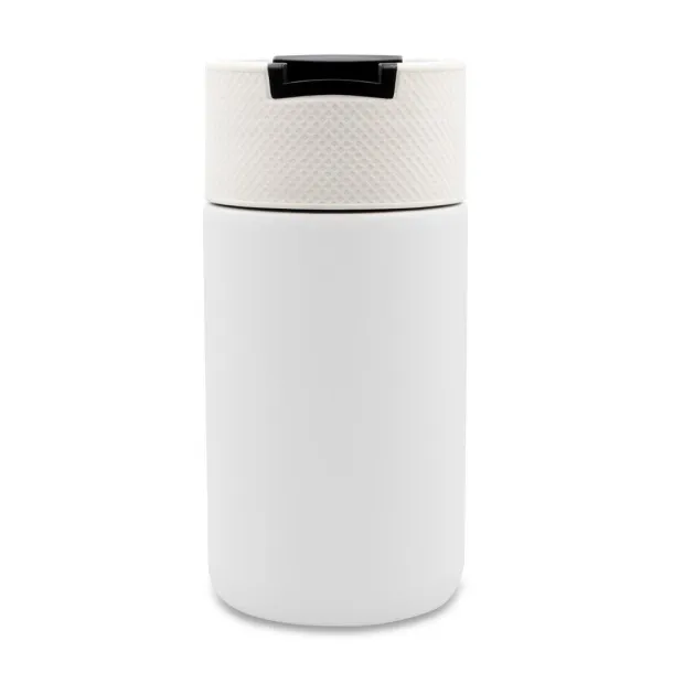 AIR GIFTS NABILA termo šalica s keramičkim dijelovima, 400 ml Bijela