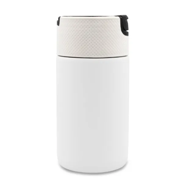 AIR GIFTS NABILA termo šalica s keramičkim dijelovima, 400 ml Bijela
