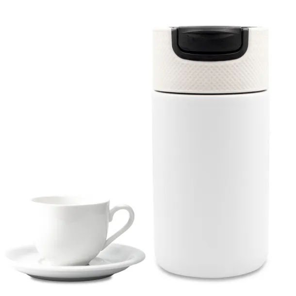 AIR GIFTS NABILA Thermo mug 400 ml with ceramics Bijela
