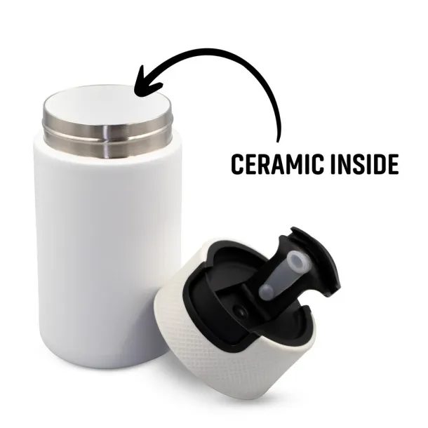 AIR GIFTS NABILA Thermo mug 400 ml with ceramics Bijela