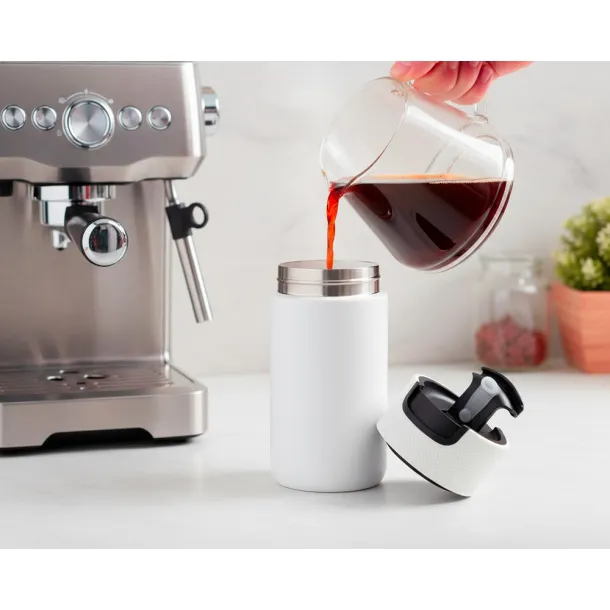 AIR GIFTS NABILA Thermo mug 400 ml with ceramics Bijela
