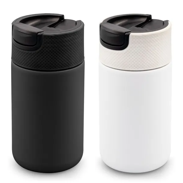 AIR GIFTS NABILA termo šalica s keramičkim dijelovima, 400 ml Crna