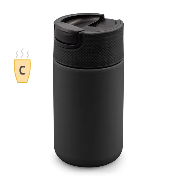 AIR GIFTS NABILA termo šalica s keramičkim dijelovima, 400 ml Crna