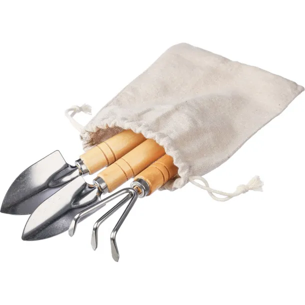  Set of garden tools light brown