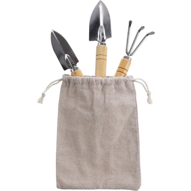  Set of garden tools light brown