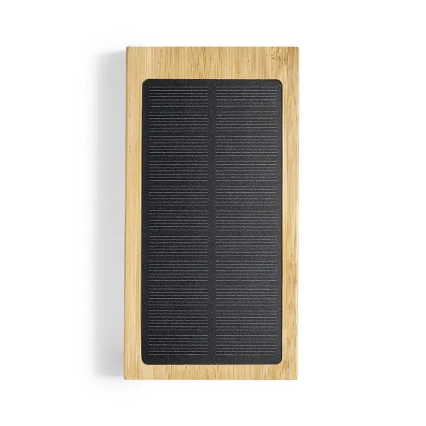  Bambus prijenosna baterija i bežični/solarni punjač - 5 W, 5 000 mAh brown
