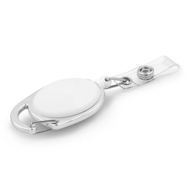  Ski pass, retractable cord 75 cm Bijela