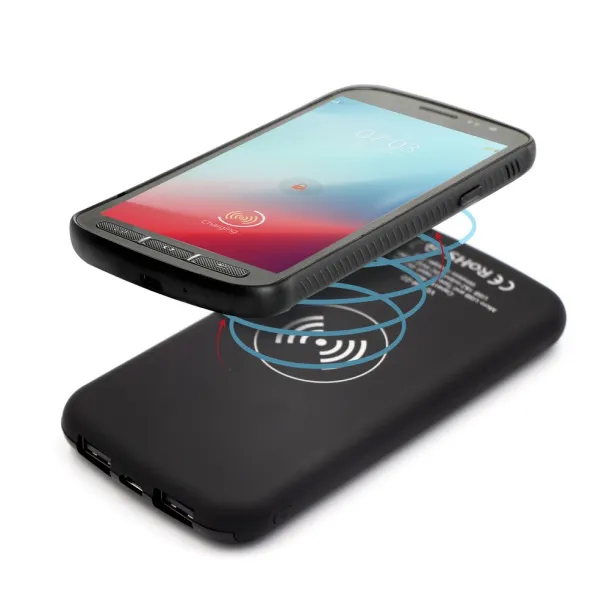  Power bank 8000 mAh Mauro Conti, wireless charger 5W Crna