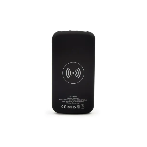  Mauro Conti bežični punjač - 5 W, 8 000 mAh Crna