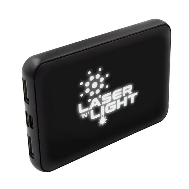  RPET prijenosna baterija, 5 000 mAh Crna
