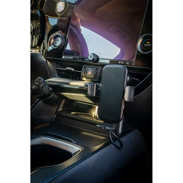 Skyler Mobile phone holder for car, wireless charger 15W Crna