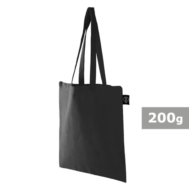 Recycled cotton shopping bag B'RIGHT, 200 g/m2 Crna
