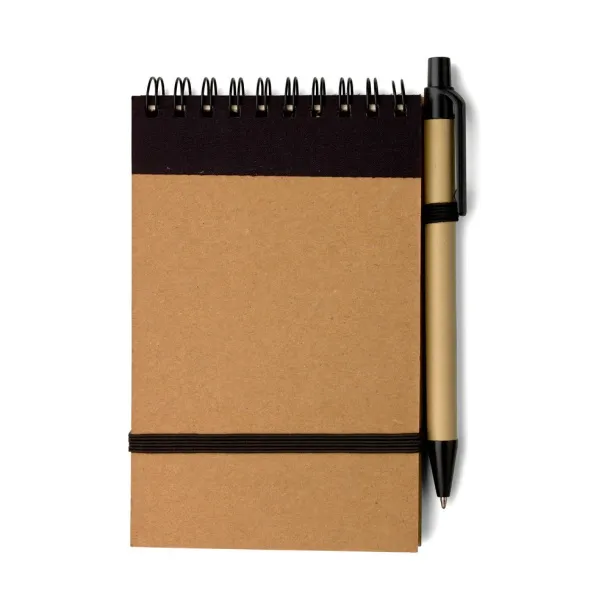  Notebook approx. A6 with ball pen Crna
