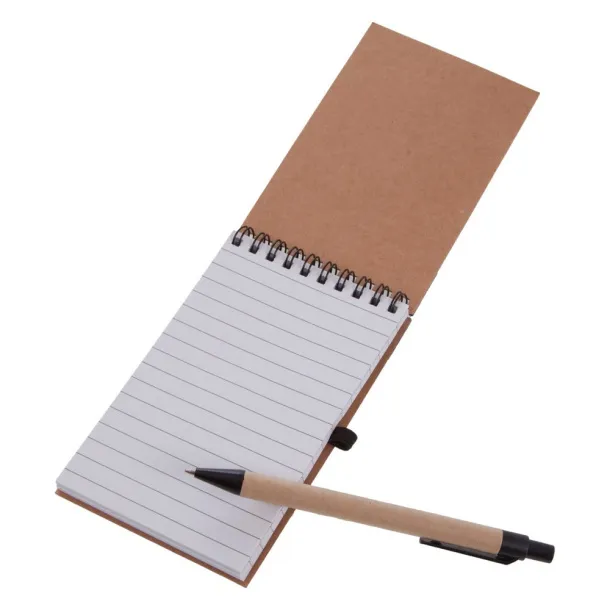  Notebook approx. A6 with ball pen Crna