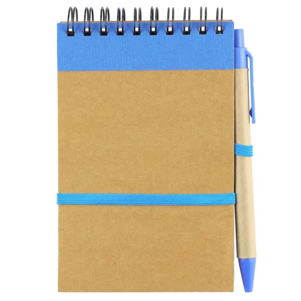 Notebook approx. A6 with ball pen Plava
