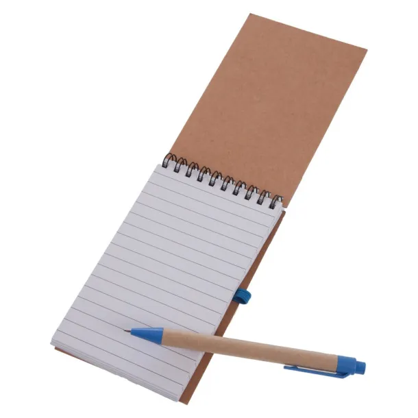  Notebook approx. A6 with ball pen Plava