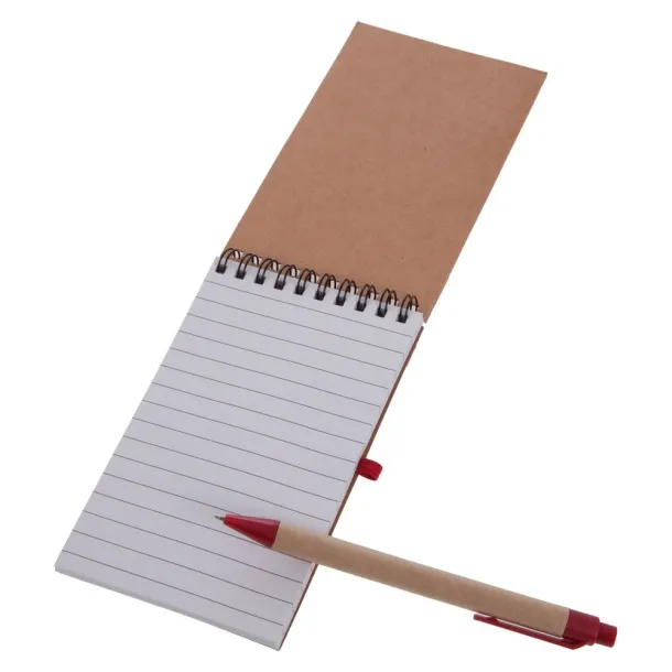  Notes s kemijskom olovkom, cca A6 Crvena