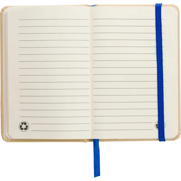  Recycled craft paper notebook A6 Plava