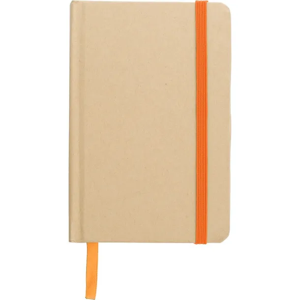  Recycled craft paper notebook A6 Narančasta
